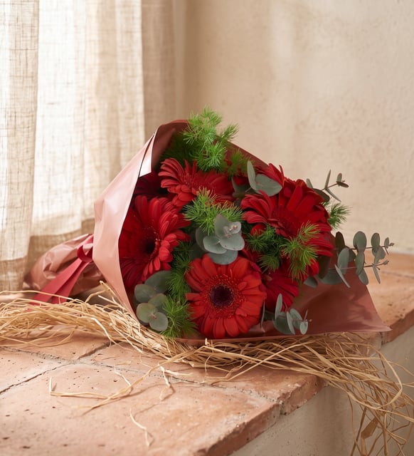 Kırmızı Gerbera Çiçek Buketi