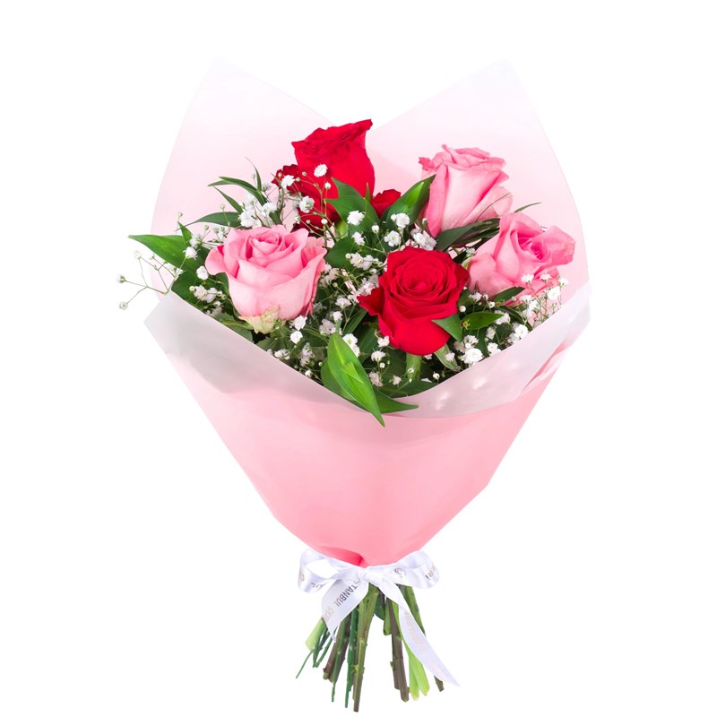 Pembe Kırmızı Gül Buketi