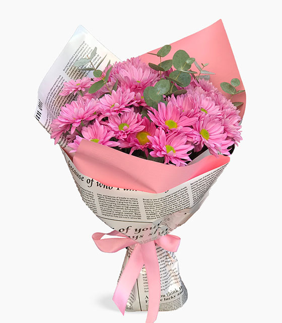 Pembe Papatyalar Çiçek Buketi
